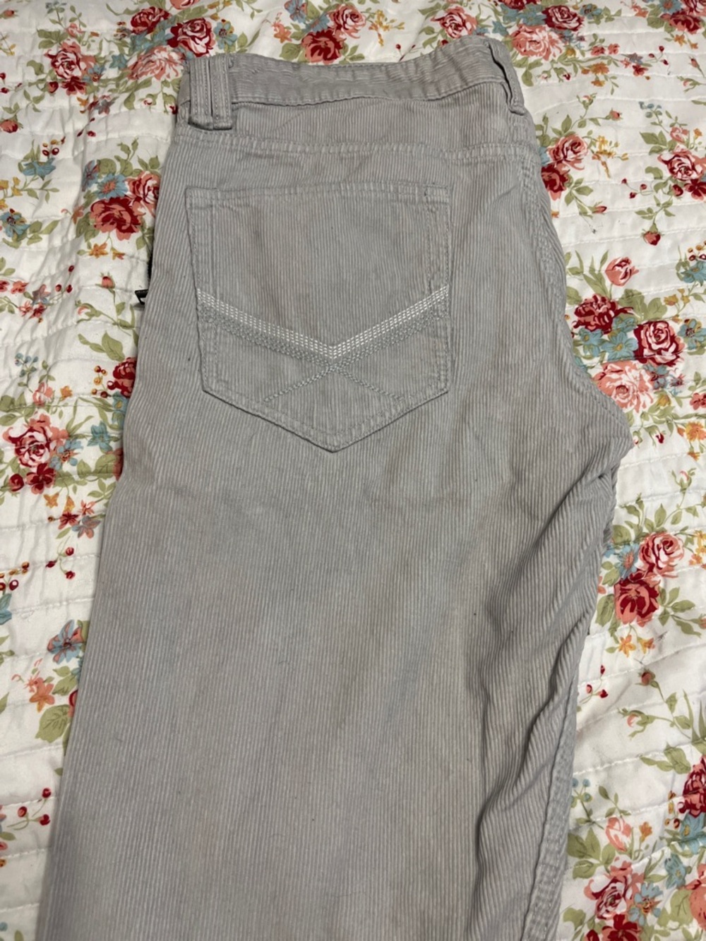 Sean John Light Gray Corduroy Men's Pants - Picture 5 of 6